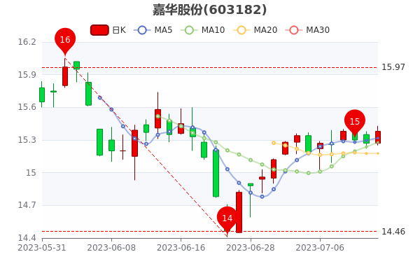 《嘉华股份7月13日主力净流出52.29万》