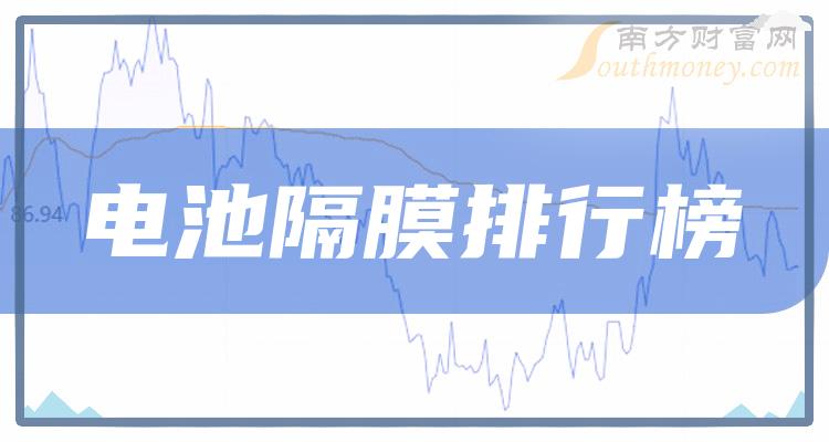 《2023年第一季度电池隔膜相关企业营收排行榜TOP20》